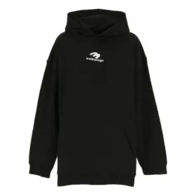 Yeni Logo Popover Kapüşonlu Sweatshirt “Siyah Beyaz” 570811TNVH21070