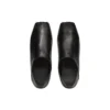 Yumuşak Dana Derisi Kare Burunlu Slip-On “Siyah” 702072WBDH11000