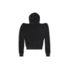 Yuvarlak Omuzlu Fermuarlı Kapüşonlu Sweatshirt “Siyah” 767880TNV611000