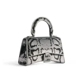 Zincir Nakışlı Hourglass Xs El Çantası “Silver” 7204712AARN8110